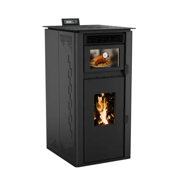 Modern Steel Pellet Stove, PS-100, Metal - view 3