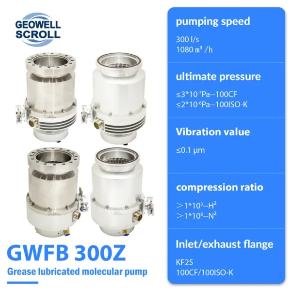 Molecular Turbomolecular Vacuum Pump, 300L/S, GWFB-300Z, 700 - view 3