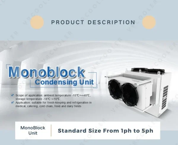 Monoblock Refrigeration Equipment Freezer, 110V, R404A - view 2