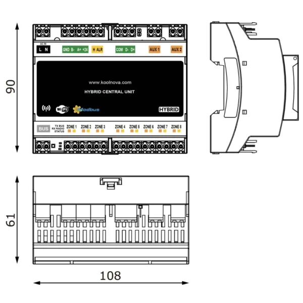Motorized Dampers Control Unit, 4-Zone, HVAC, 2-Year - view 3
