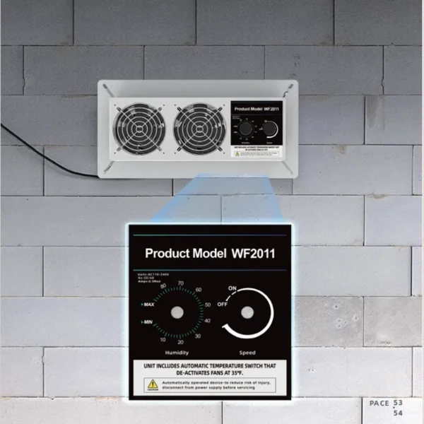 Mount Axial Cabinet Fan, 110-240V, 220CFM, Wall, 3000RPM - view 3