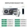 Mount Axial Cabinet Fan, 110-240V, 220CFM, Wall, 3000RPM - view 5