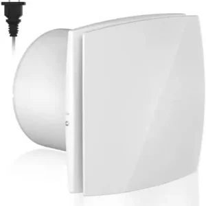 Mounted Bathroom Exhaust Fan, 150mm, 110V/60Hz, Plastic, Wall
