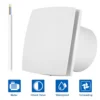 Mounted Bathroom Exhaust Fan, 150mm, 110V/60Hz, Plastic, Wall - view 2
