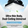 Mounted Bladeless Exhaust Fan, Ceiling, Plastic - view 4