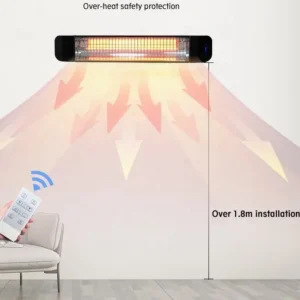 Mounted Ceiling Heater, Wall, 2000 W, Metal