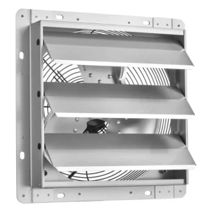 Mounted Shutter Exhaust Fan, Wall, 1347, CFM, Steel