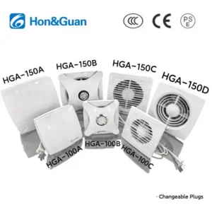 Mounted Wall Exhaust Fan, 4''6'', Ceiling