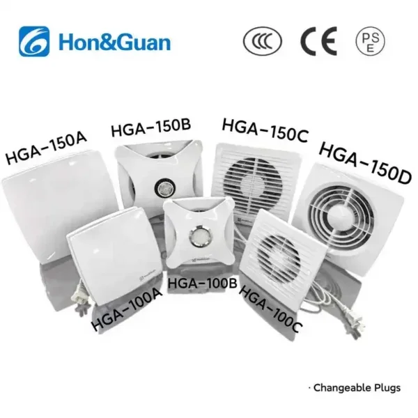 Mounted Wall Exhaust Fan, 4''6'', Ceiling