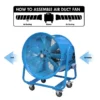 Movable Wheel Industrial Blower, ONEDRY, SHT-50, 500, Axial - view 2