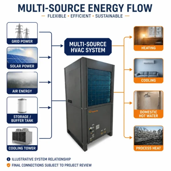Multi Source Hvac Unit, 54.5KW, R-410A - view 4