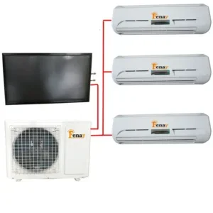 Multi Split Vacuum Tube, 54000Btu, 3-Zone, Solar, Inverter