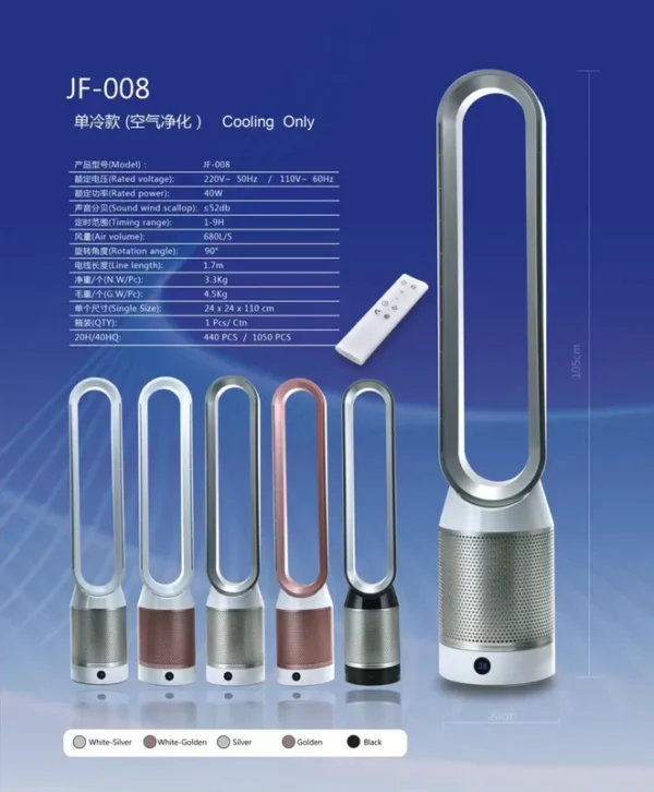 Multiplier Bladeless Tower, 3-Speed, 110-120v 60Hz - view 2
