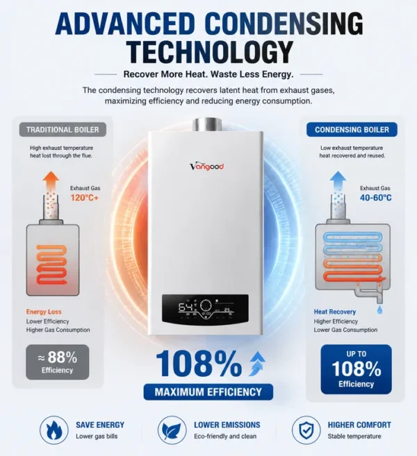 Natural Gas Combi Boiler, Wall, 24000, ISO CE - view 2