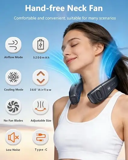 Neck Fan, 360°, USB, BYM-901S - view 2