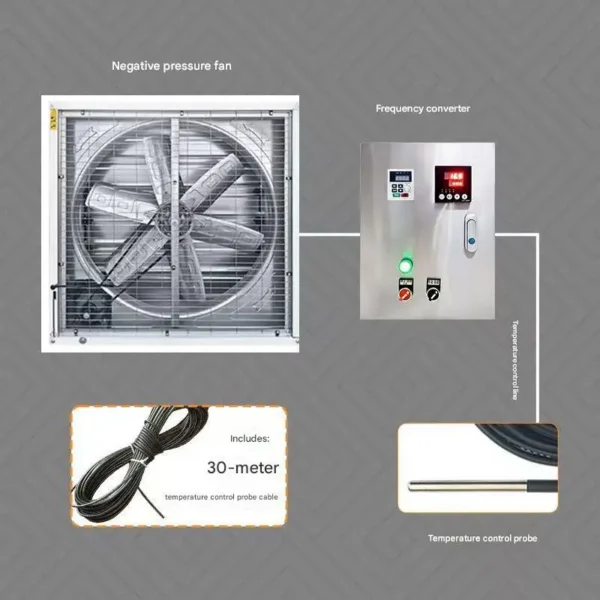 Negative Pressure Exhaust Fan, 600/800/900mm, Wall