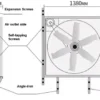 Negative Pressure Exhaust Fan, 600/800/900mm, Wall - view 5