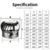 Non-power Roof Exhaust Fan, 300-600mm, 12", 16", 20" - view 6