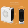 Office Space Heater, Portable, 220-240V, Electric - view 2