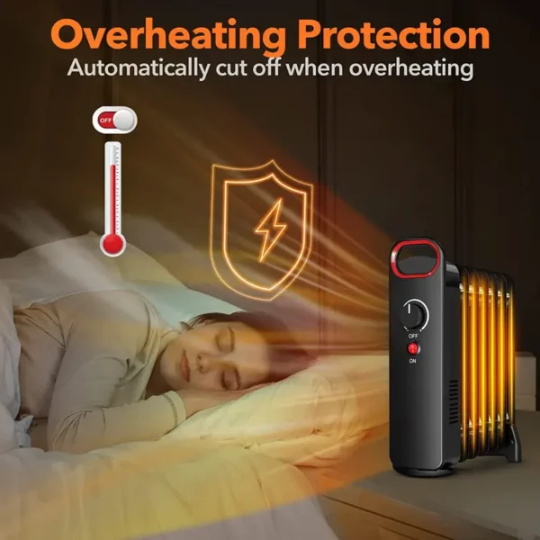 Oh-11 Oil Filled Radiator, Portable, 700 W, Metal - view 5