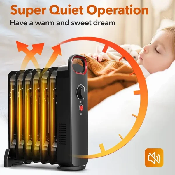 Oh-11 Oil Filled Radiator, Portable, 700 W, Metal - view 6