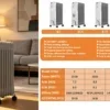 Oil Filled Radiator, 1500~2500W, Metal - view 6