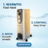 Oil Filled Radiator, 5-15, 1500 W, Metal - view 2