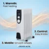 Oil Filled Radiator, 5-15, 1500 W, Metal - view 4