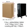 Oil Filled Radiator, Portable, 11-Fin, 2500W - view 4