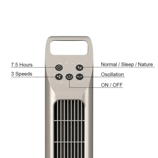 Oscillating Air Cooling Fan, 50 W(0.07hp), Plastic - view 3