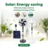 Oscillating Stand Fan, Solar, Solar Panel +DC, 25 W(0.03hp) - view 5