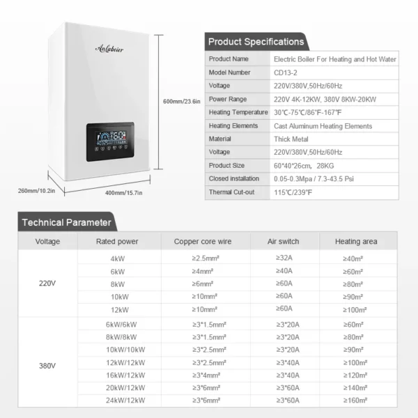 Other Home Heaters, 220V Single Phase, 20000 - view 5