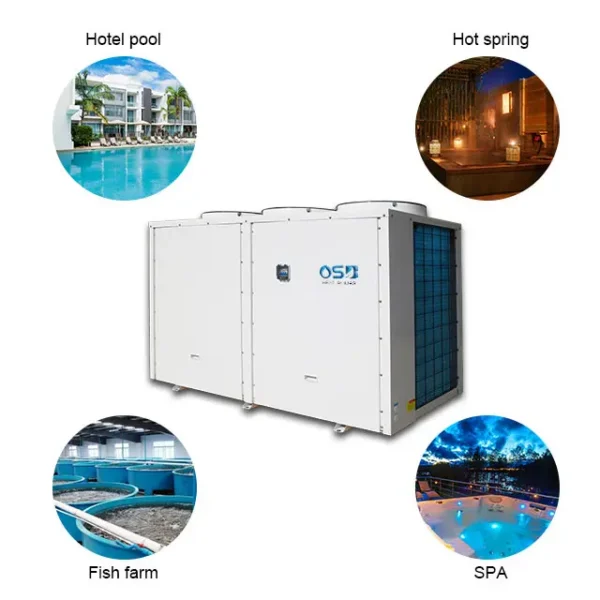 Outdoor Air Heat Pump, R410A/R32, 30/50KW, Inverter, Solar - view 3