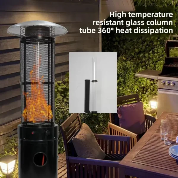 Outdoor Gas Heater, Stainless, Steel, 000W, LPG - view 3