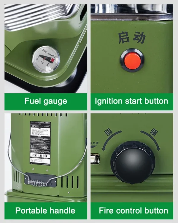 Outdoor Kerosene Heater, Portable, 4L, 2400W - view 6