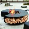 Outdoor Multifunctional Fireplace, BBQ, Steel Plate - view 3