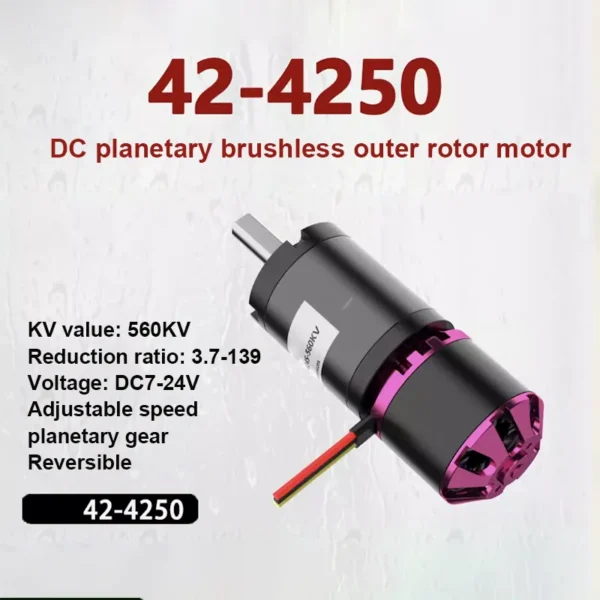 Outer Rotor Planetary Motor, 42mm, 42-4250, Waterproof, 400KV - view 5