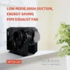 Outlets Duct Ventilation Fan, IP44, Centrifugal, Inline