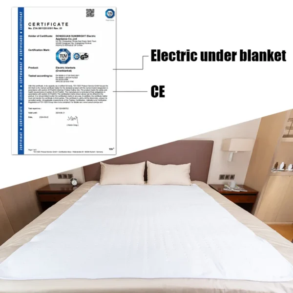 Pad Intertek Electric Blanket, 33W(0.04hp), TC cotton + Sponge - view 4
