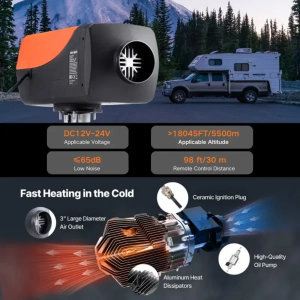 Parking Diesel Air Heater, DC12/24V, 8KW - view 2