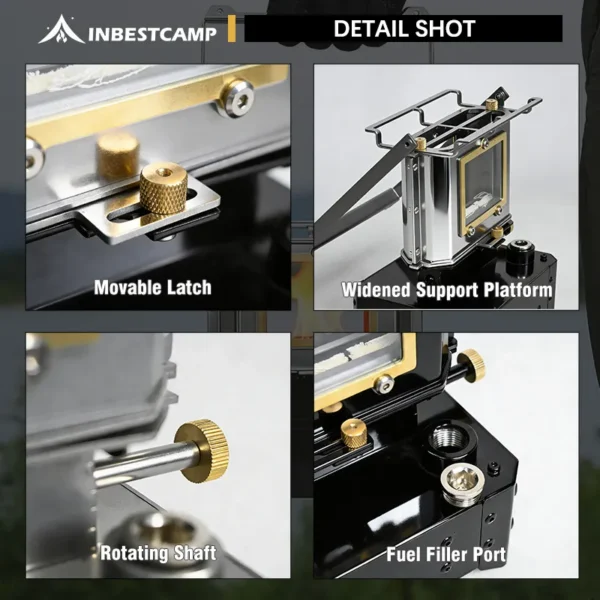 Patio Camping Kerosene Stove, INBESTCAMP, Stainless Steel - view 2