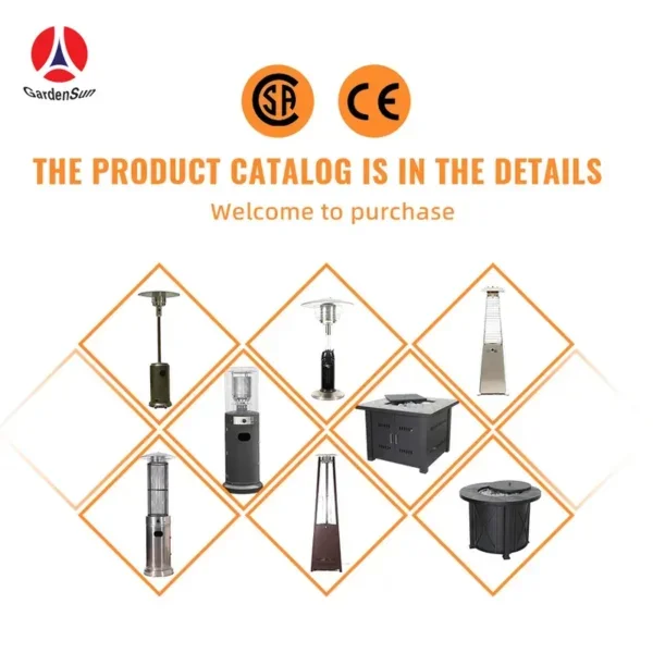 Patio Gas Heater, Stainless, Steel - view 6