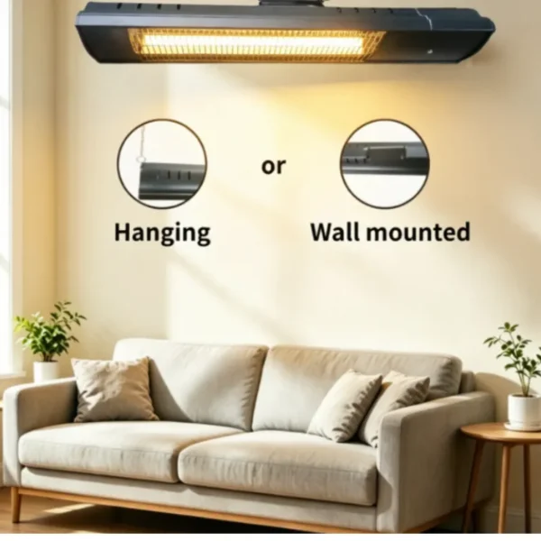 Patio Heater, 1500W, Wall, Ceiling - view 5