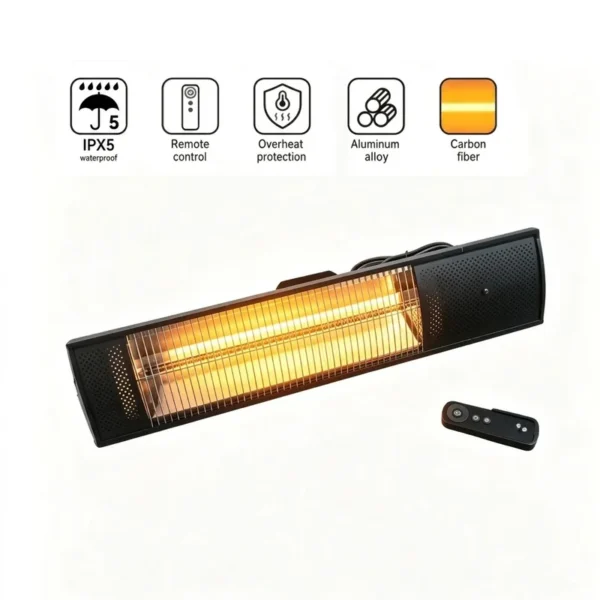 Patio Heater, 1500W, Wall, Ceiling - view 6