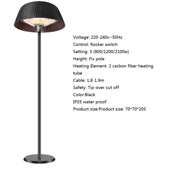 Patio Heater, 1500W, Waterproof - view 3