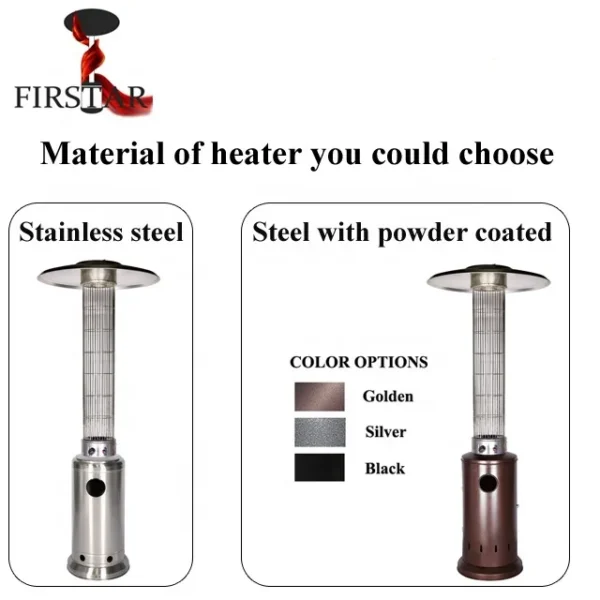 Patio Heater, 5000-13000W, Steel - view 4
