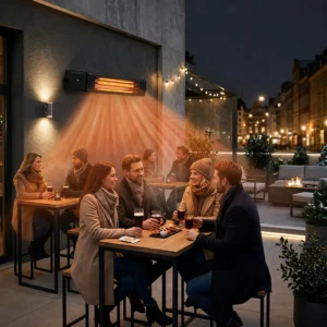 Patio Heater, Aluminium, 220-240V, 1800W