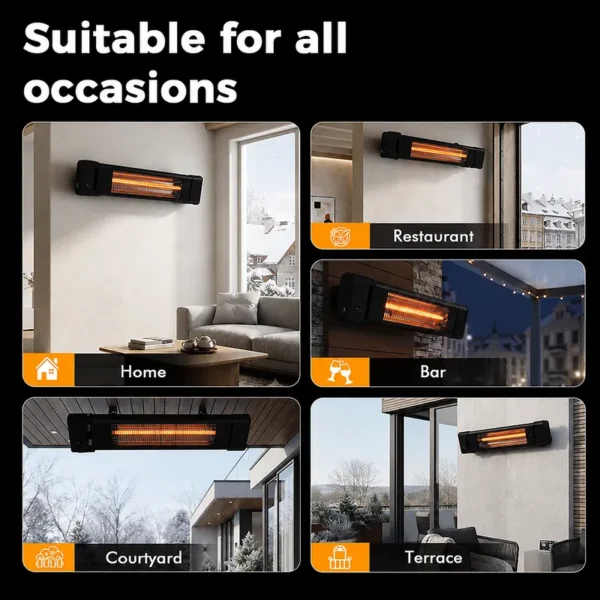 Patio Heater, Aluminium, 220-240V, 1800W - view 4