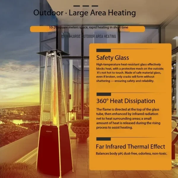 Patio Heater, Gas Powered, Metal - view 3