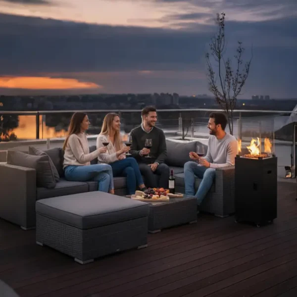 Patio Heater, Portable, Steel - view 3